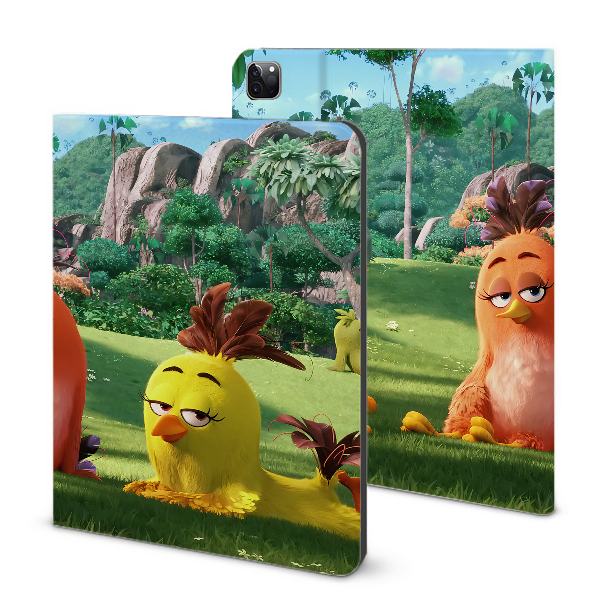 （画像用） Angry Birds アングリーバード IPad ケース ブック型 PUレザー TPU 耐衝撃 軽量 薄型 ペン収納なし 全面保護 IPad 各モデル対応